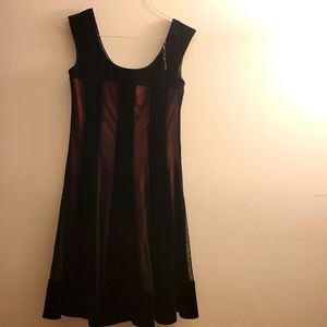 Beautiful black and red dress, size 8